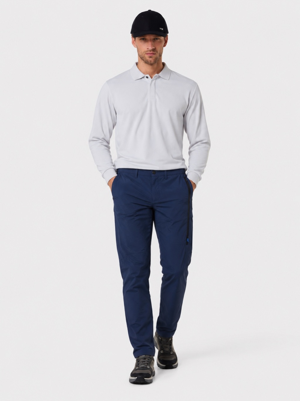 North Sails North Tech Performance Pants Navy Blue Zipper Pocket Slim Leg